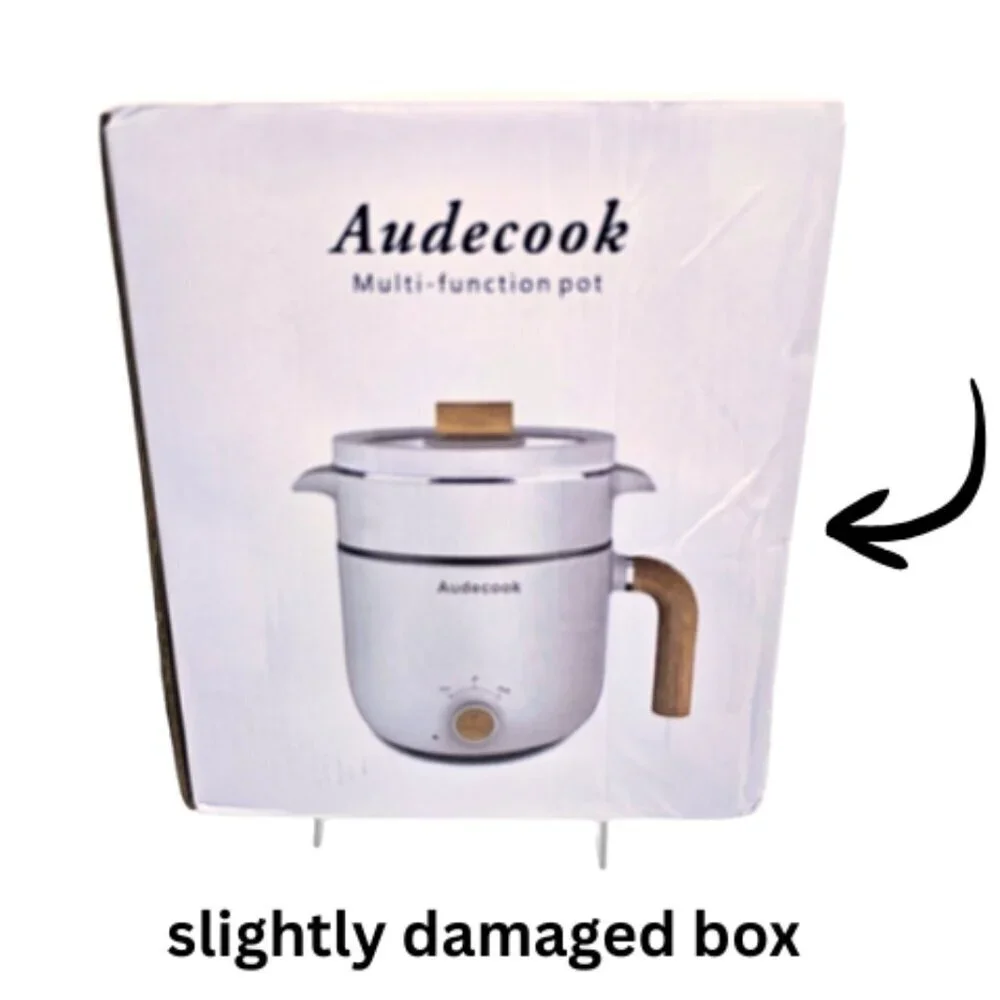 Electric Hot Pot & Steamer 1.5L Portable Nonstick Cooker – White -  New